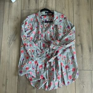 SANCTUARY floral button down shirt